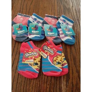 New Girls 5.5-8.5 & 4-7.5 SIX Pair Finding Dory Shopkins Socks Disney Pixar NWT